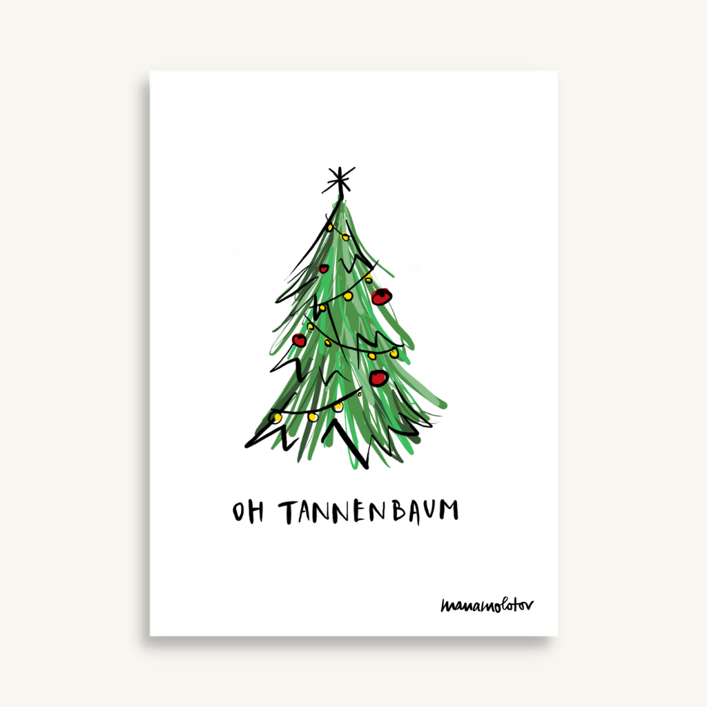 Oh Tannenbaum Postkarte yourlocalartdealer